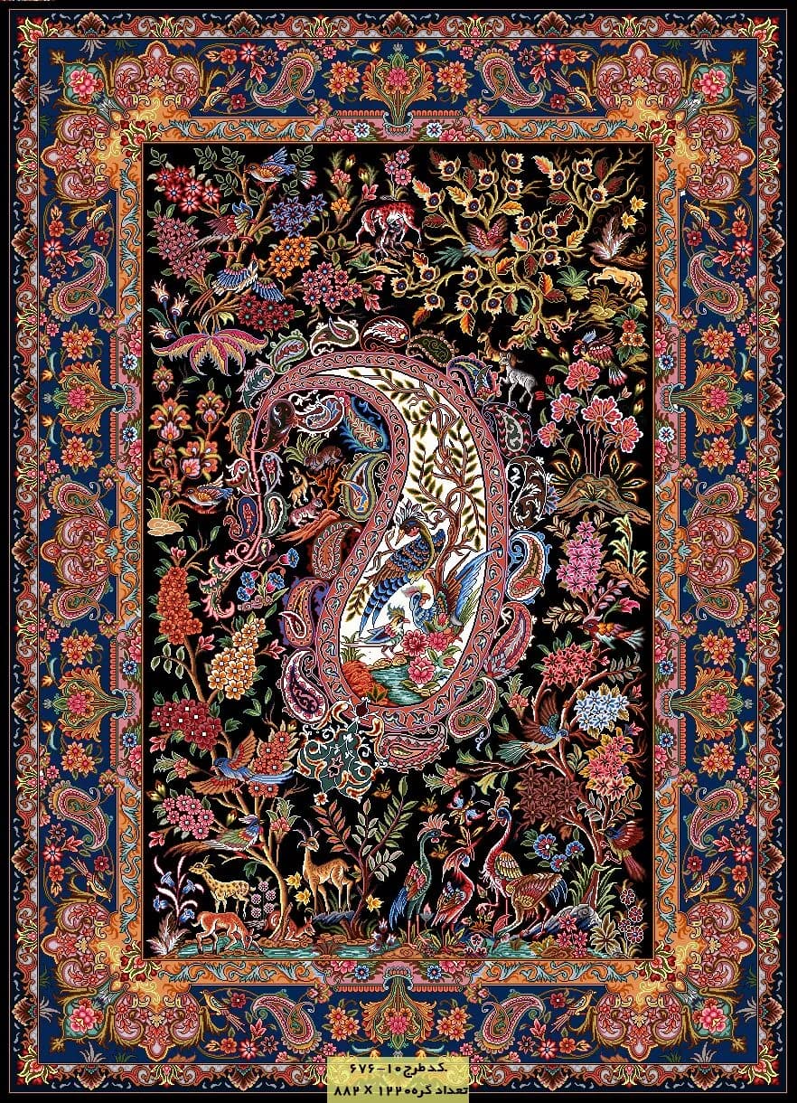 نقشه سنتی قالی،s10-676