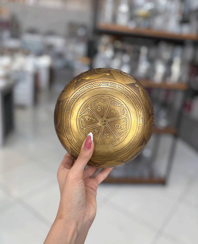 کاسه تبتی برنجی وارداتی — تصویر ۶