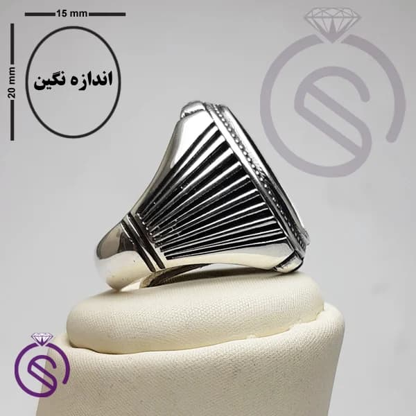 رکاب انگشتر نقره مدل آیدین کد 62309 — تصویر ۵