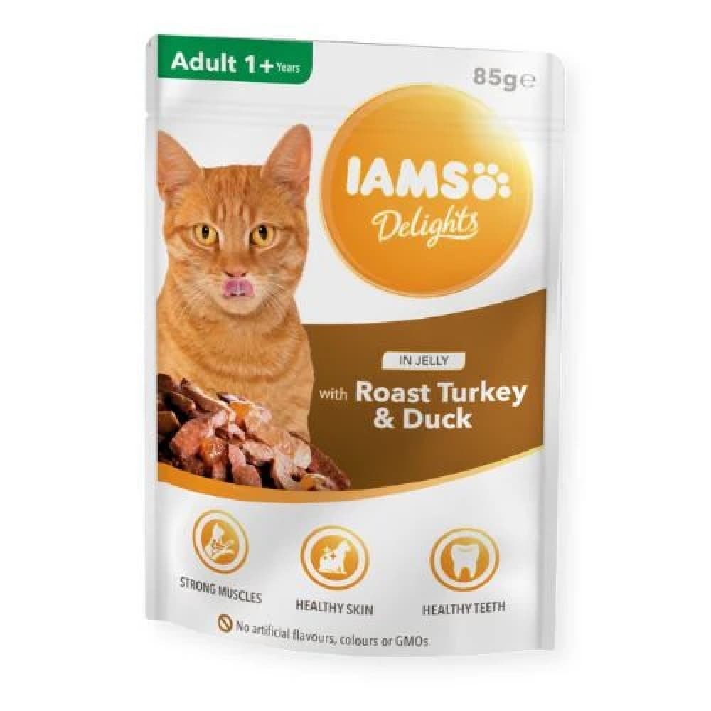 پوچ یامز طعم بوقلمون و اردک_IAMS Delights With Roast Turkey & Duck