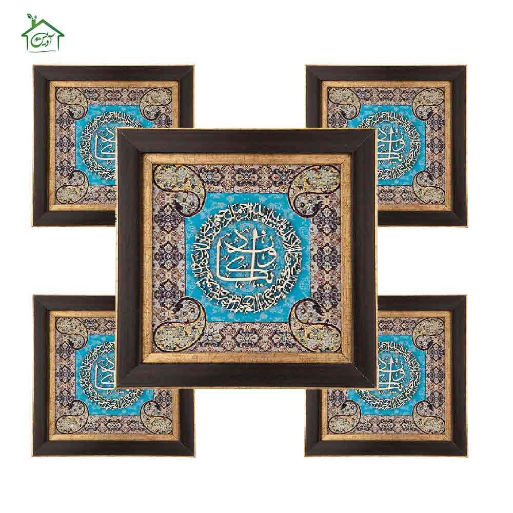 تابلو چوبی معرق طرح و ان یکاد مدل ترمه کد TE 802 F2 — تصویر ۳
