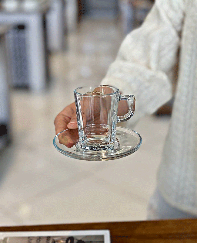 فنجان نعلبکی قهوه‌خوری مدل Carre پاشاباغچه — تصویر ۳