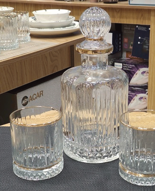 ست ۳ پارچه پارچ و لیوان لب طلایی ROSE HOME — تصویر ۸