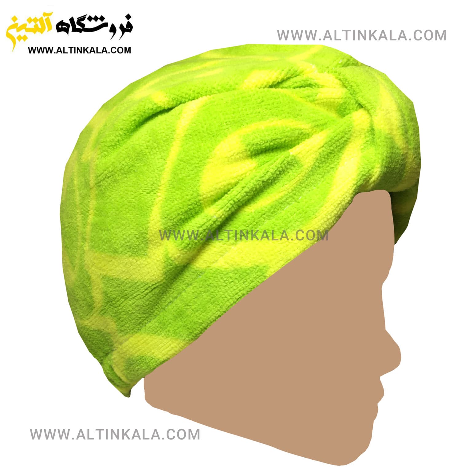 کلاه حمام پودایران طرح هیرو سبز