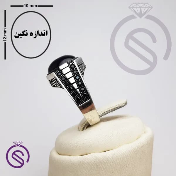 انگشتر نقره آمیتیست مردانه مدل کاوه کد 62443 — تصویر ۴