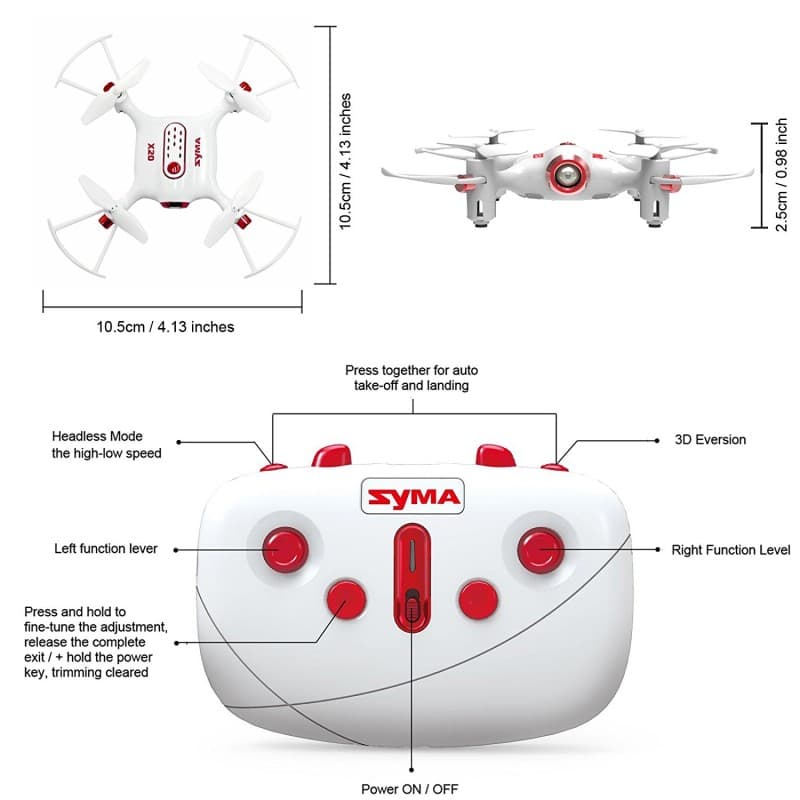 کوادکوپتر X20 سایما مدل -Syma X20 Pocket — تصویر ۲