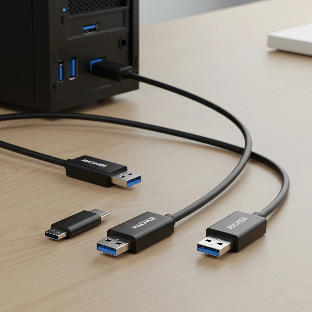 کابل افزایش طول USB 3 متری MACHER — تصویر ۲