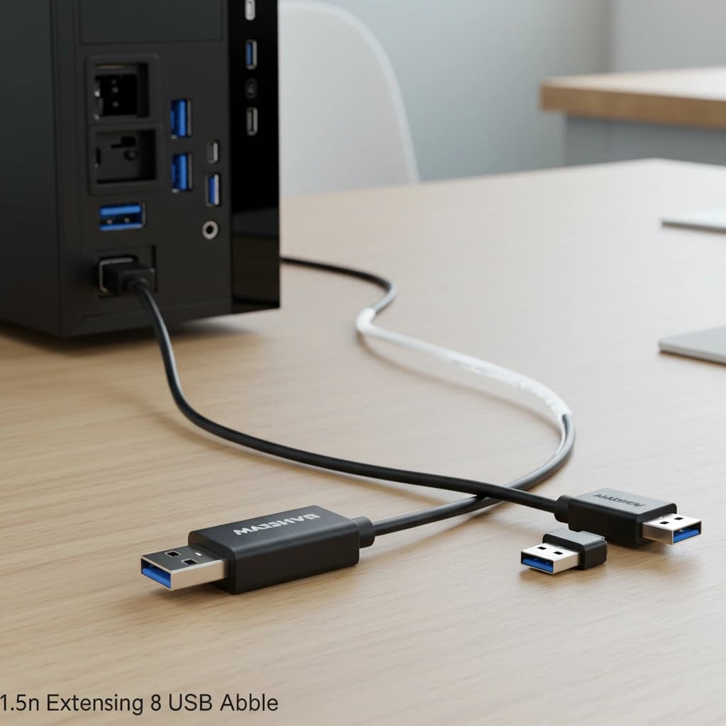 کابل افزایش طول USB 1.5 متری MACHER — تصویر ۲