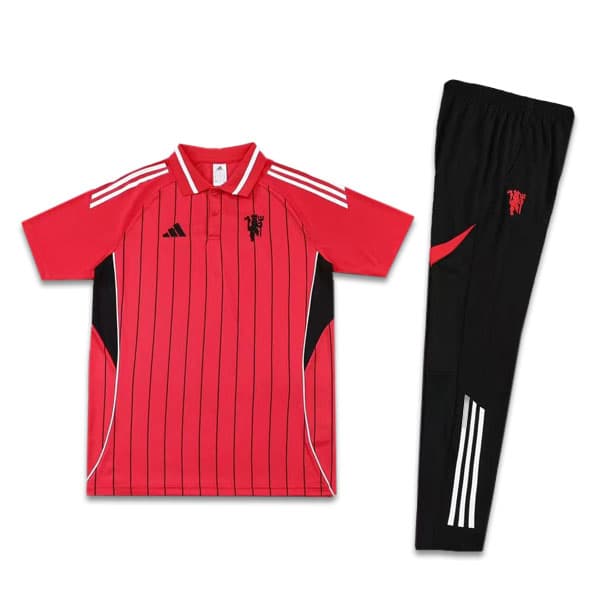 پولوشرت و شلوار منچستر یونایتد 2026طرح2(قرمزو مشکی)
