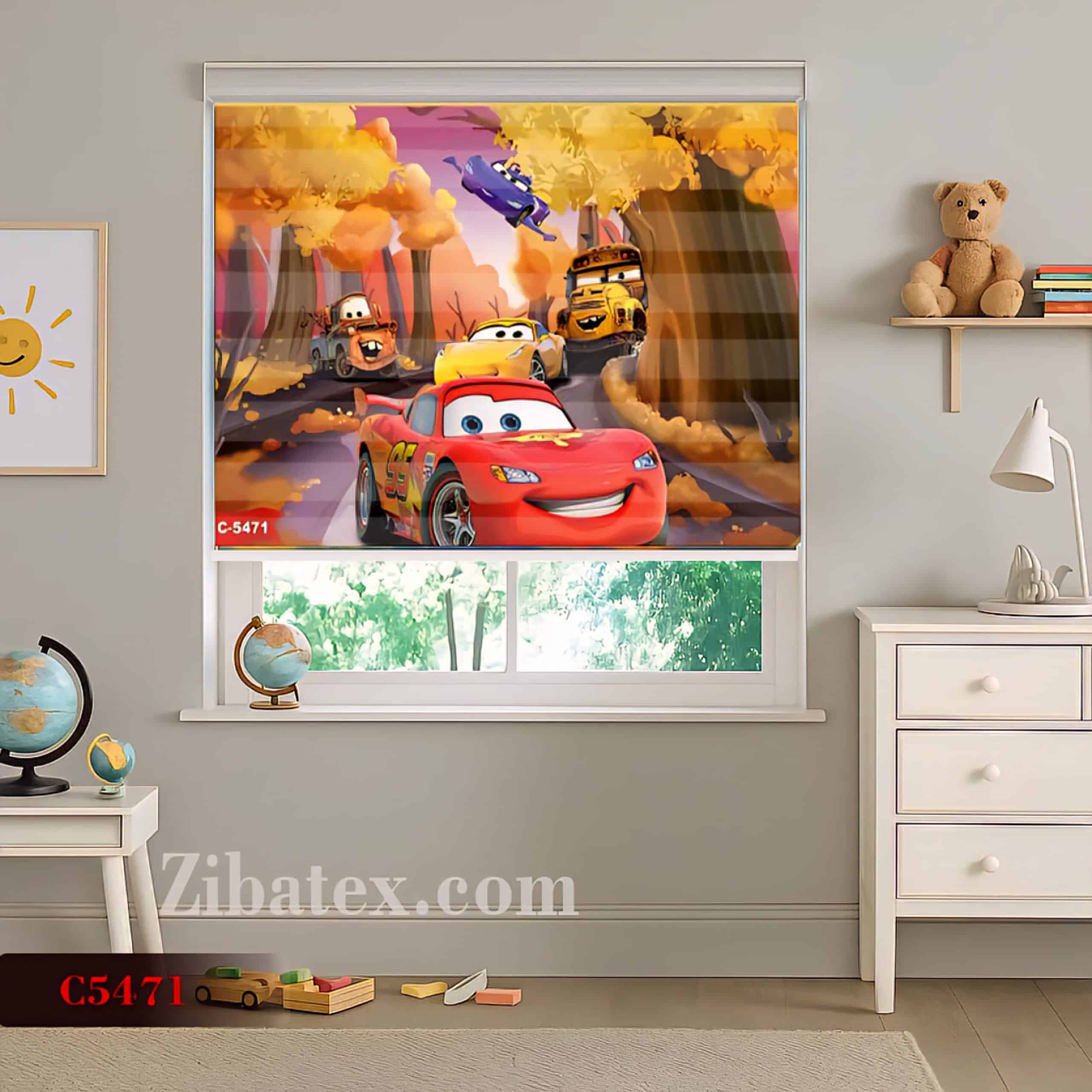 پرده سیلوئت چاپی طرح مک کویین کد C 5471