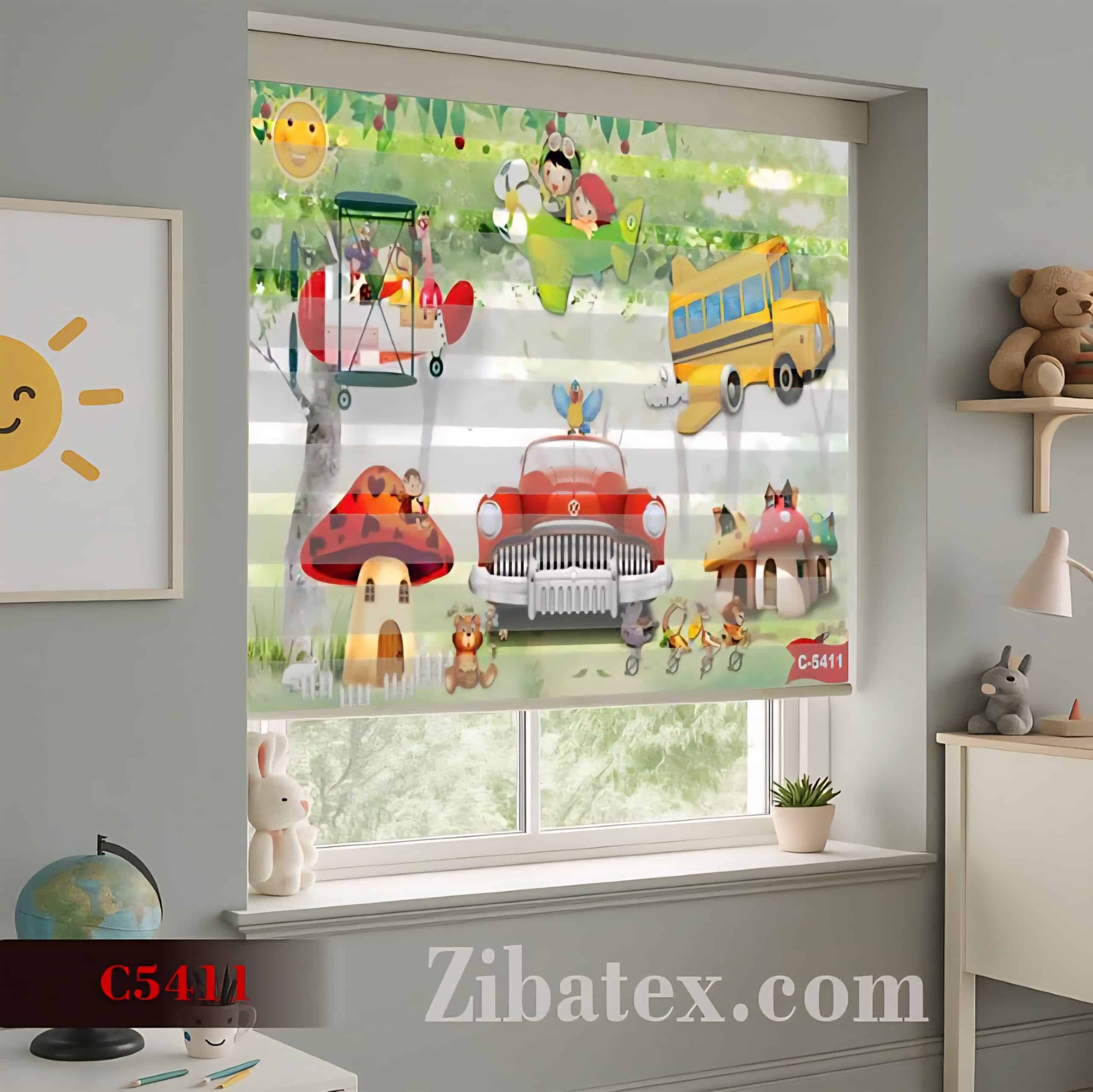 پرده سیلوئت چاپی طرح سفر فانتزی کد C 5411