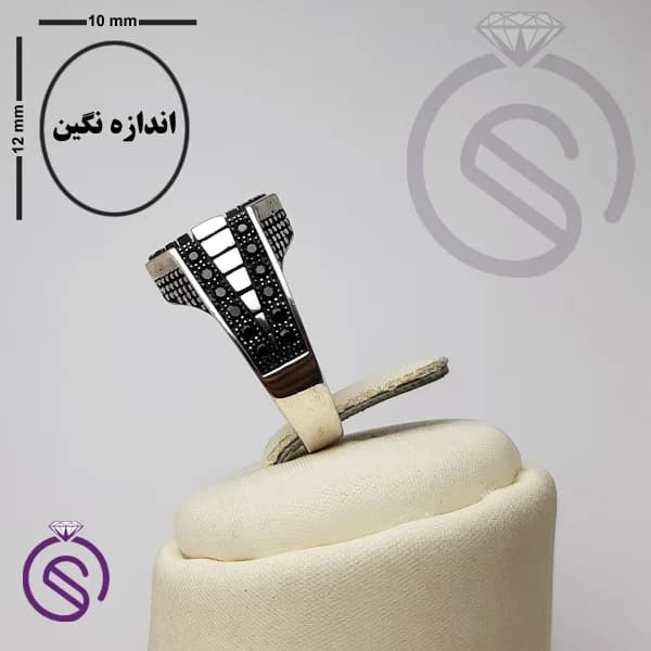 رکاب انگشتر نقره مردانه مدل کاوه کد 62434 — تصویر ۴