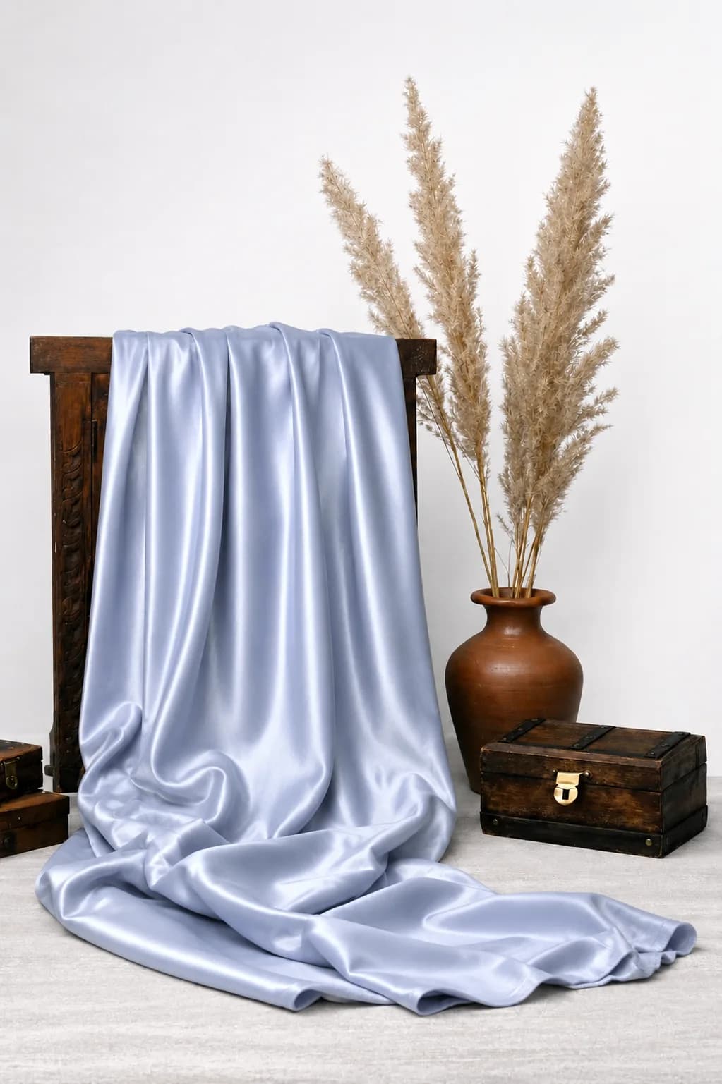 ساتن ال ایکس آبی نقره ای