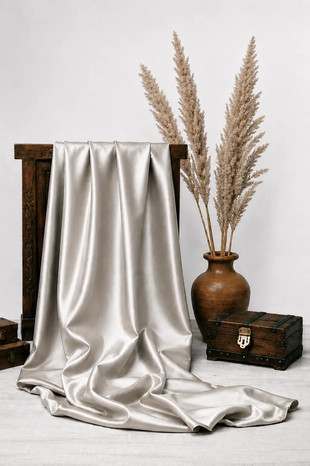 ساتن ال‌ ایکس نقره‌ای عاجی