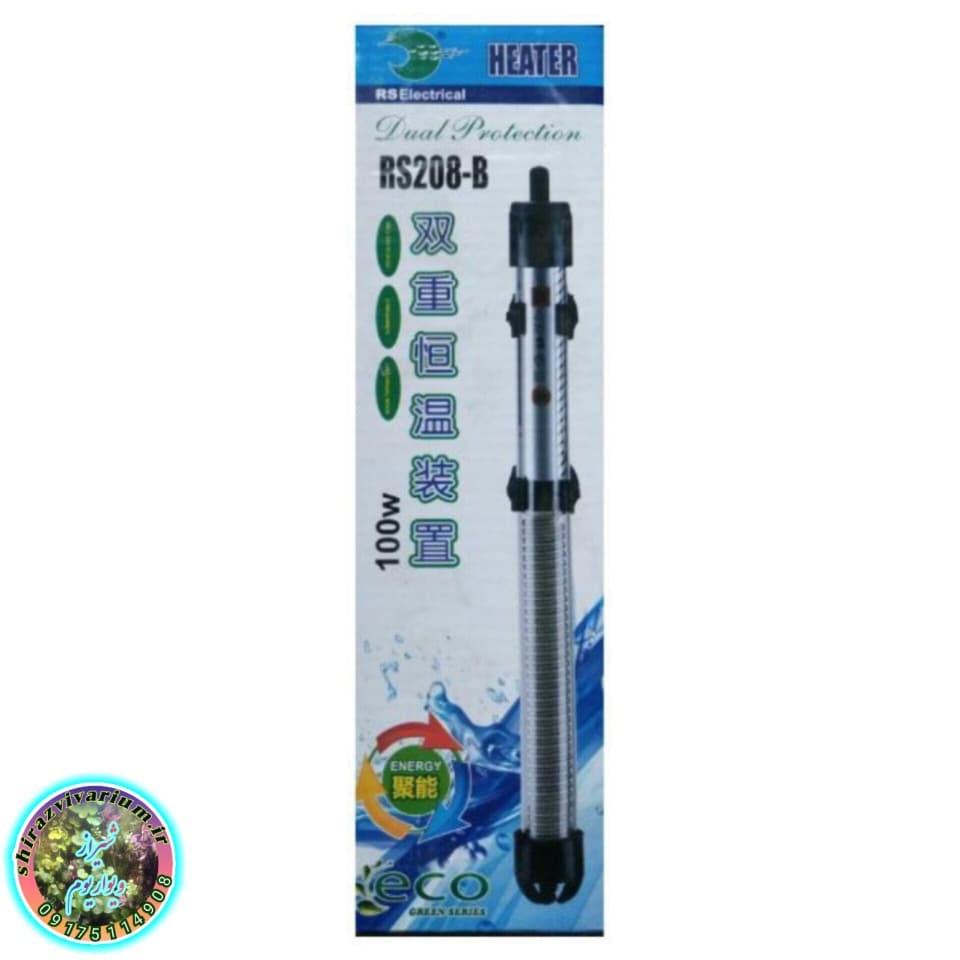 بخاری آکواریوم به همراه شیشه یدک مدل rs-208-100w