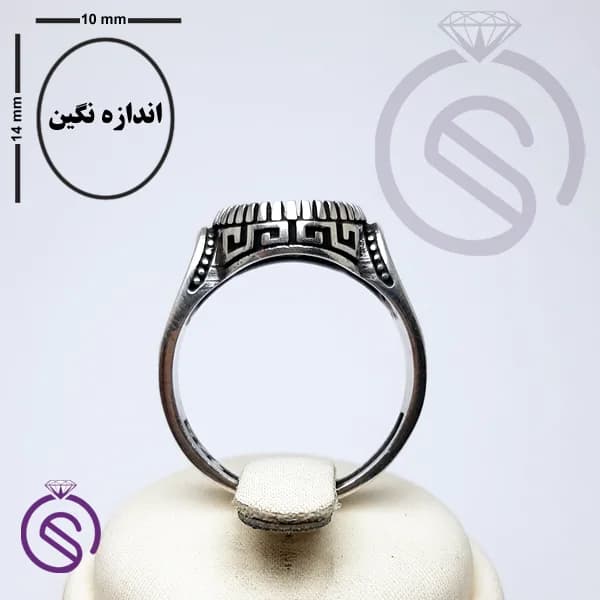 رکاب انگشتر نقره مردانه مدل رامتین کد 62423 — تصویر ۳