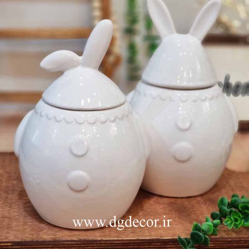 بانکه سرامیکی خرگوشی تپل بزرگ