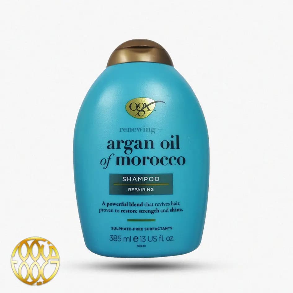 شامپو روغن آرگان مراکش او جی ایکس OGX (۳۸۵ میل) | ترمیم فوری و آبرسانی عمیق مو