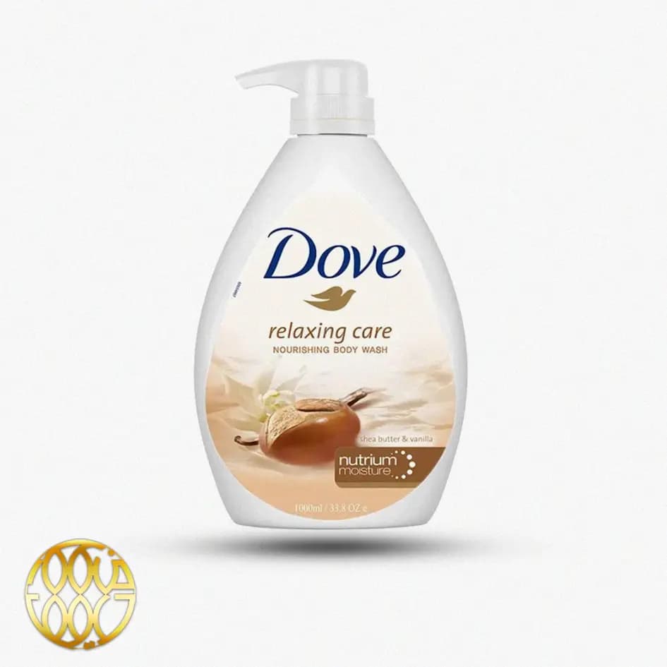 شامپو بدن داو Dove مدل Relaxing Care (۱ لیتر) | تغذیه ۲۴ ساعته با شی باتر و وانیل