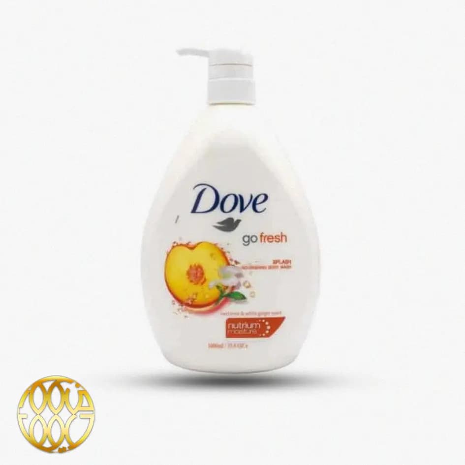شامپو بدن داو Go Fresh پمپی ۱۰۰۰ میل | رایحه هلو و زنجبیل + ۲۴ ساعت آبرسانی