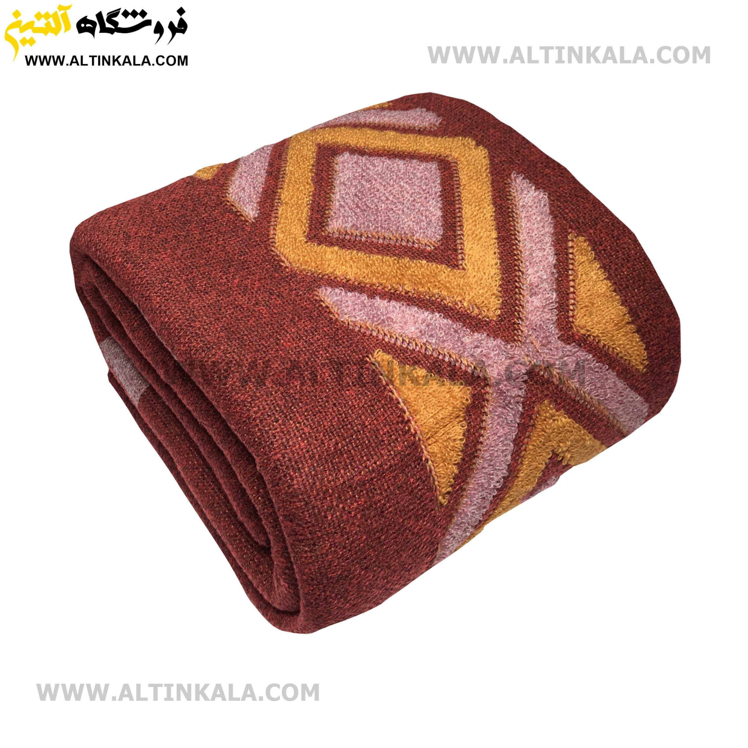 شال مبل بافت (رومبلی) سوپر (تراکم بالا) طرح پانچو سایز 150×200 — تصویر ۵