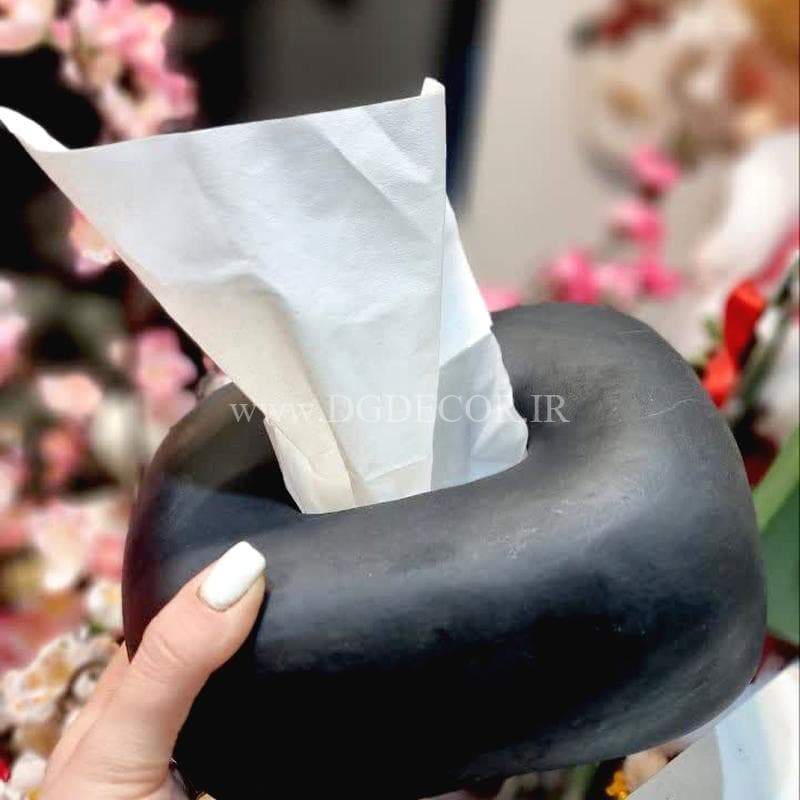 جای دستمال کاغذی طرح مینیمال مشکی — تصویر ۲
