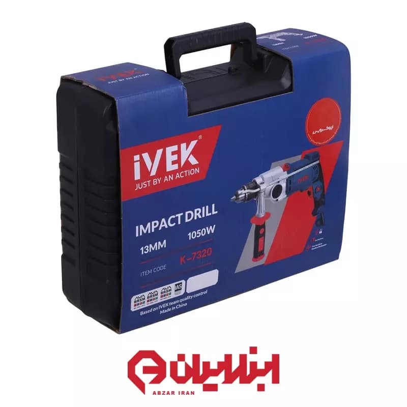 دریل چکشی 13 میلیمتر گیربکسی ایوک مدل K-7320 — تصویر ۴