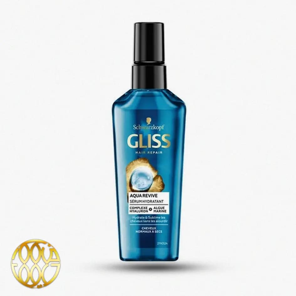 سرم مو مرطوب کننده گلیس کور Gliss Kur مدل Aqua Revive (۷۵ میل) | آبرسانی ۴۸ ساعته
