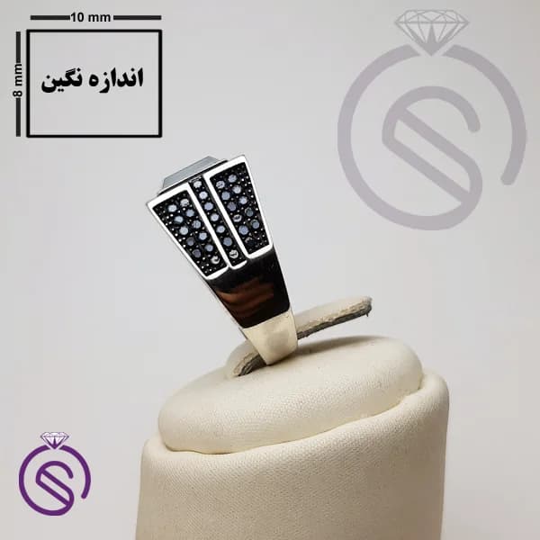 انگشتر نقره حدید مردانه مدل داراب — تصویر ۴