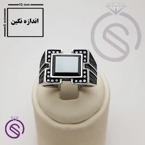 انگشتر نقره حدید مردانه مدل داراب — تصویر ۲