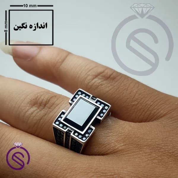 انگشتر نقره حدید مردانه مدل داراب — تصویر ۶