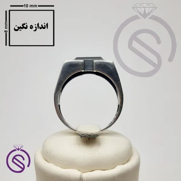 انگشتر نقره حدید مردانه مدل داراب — تصویر ۵