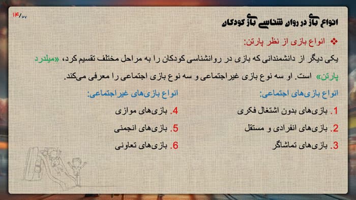 پاورپوینت روانشناسی بازی کودکان (23535) — تصویر ۳