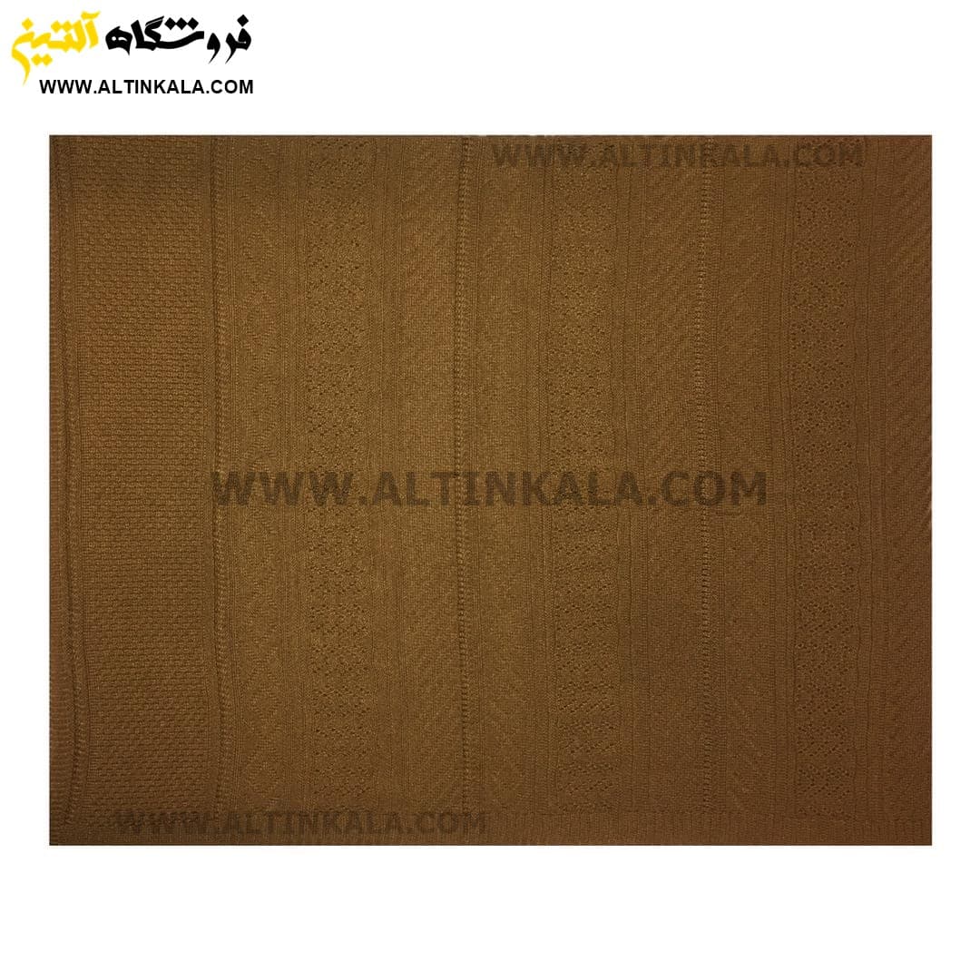 شال مبل بافت (رومبلی) سوپر (تراکم بالا) طرح ارکیده سایز 150×200 قهوه ای — تصویر ۴