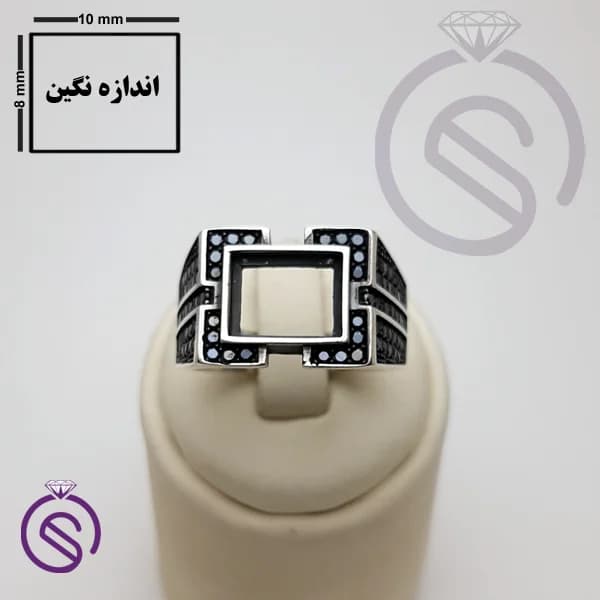 رکاب انگشتر نقره مردانه مدل داراب کد 62404 — تصویر ۵