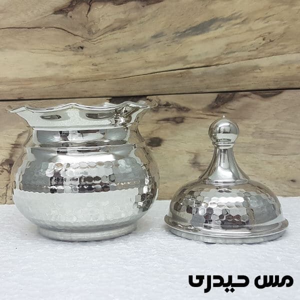 قندان مسی کروم بدون پایه مدل اطلس — تصویر ۲