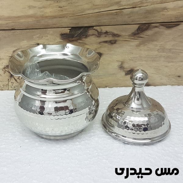 قندان مسی کروم بدون پایه مدل اطلس — تصویر ۳