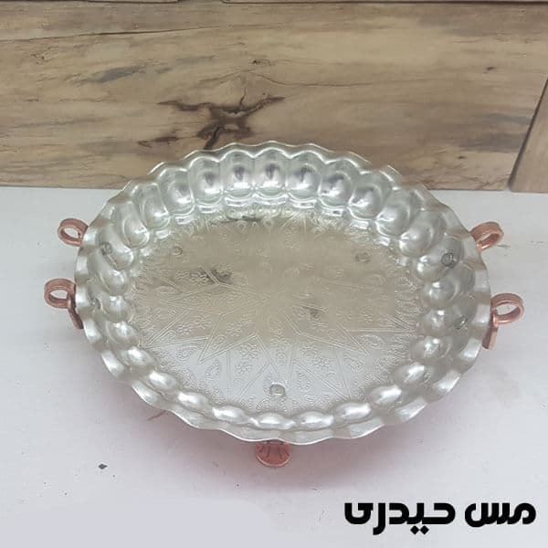 دیس مسی گرد مدل طرح دار انگشتی ( 4 سایز ) — تصویر ۲