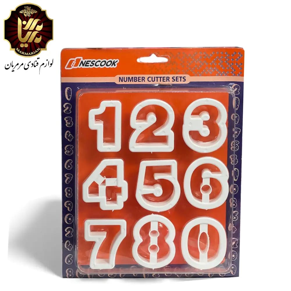 کاتر اعداد لاتین پلاستیکی بزرگ