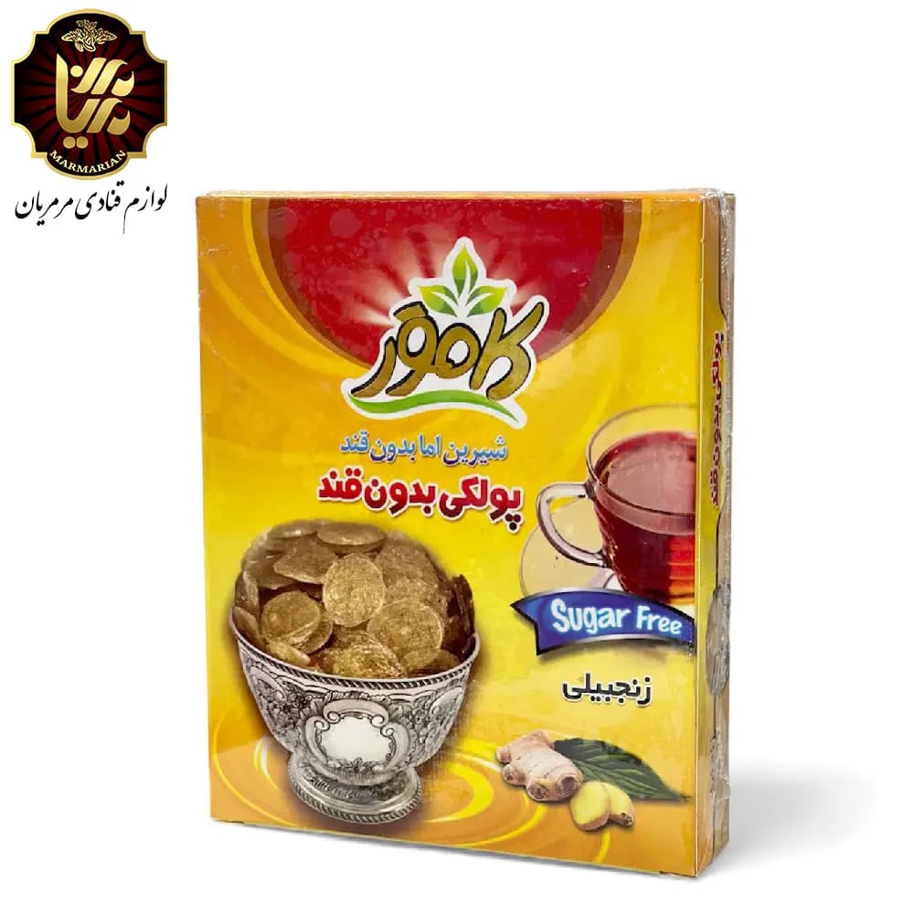 پولکی بدون قند زنجبیلی کامور