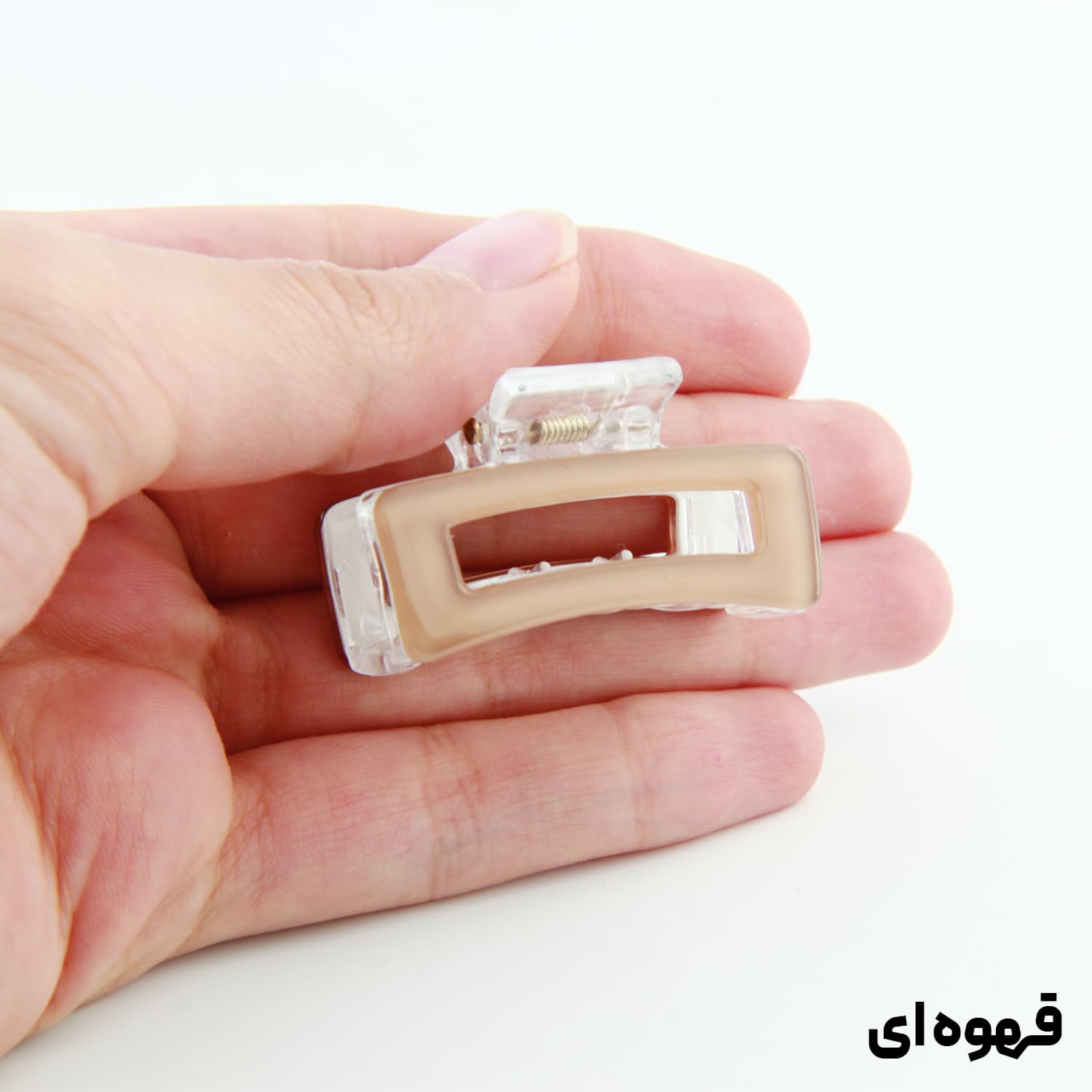 کلیپس دخترانه مدل مستطیل خطی طرح شیشه ای — تصویر ۲