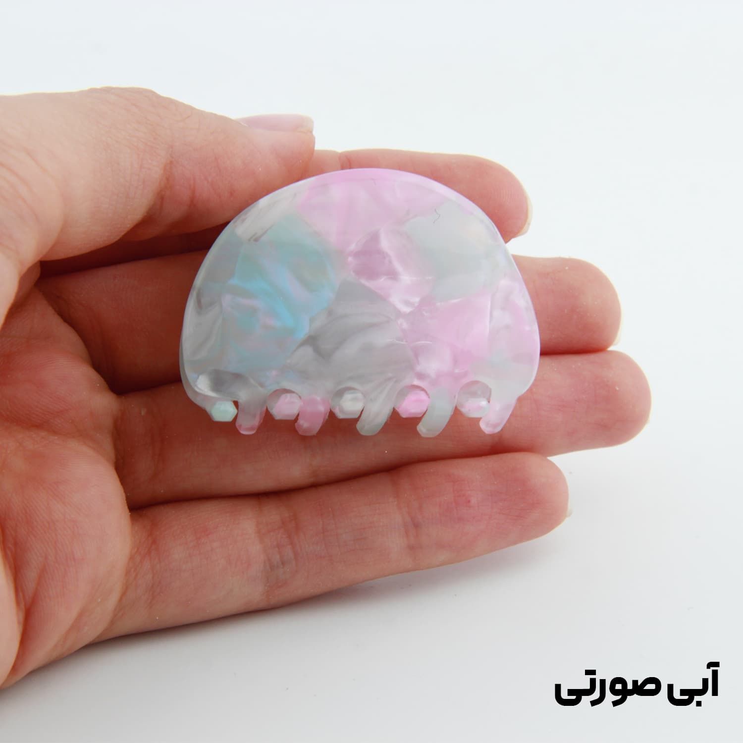 کلیپس دخترانه مدل بند انگشتی طرح صدفی آبرنگی — تصویر ۴