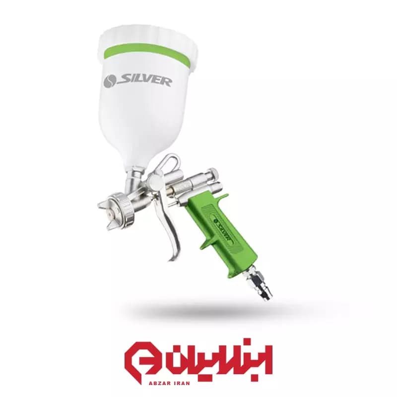 پیستوله دو تنظیم E70 با سوزن و نازل برنجی 1.6 میلیمتری سیلور مدل GTAPB011