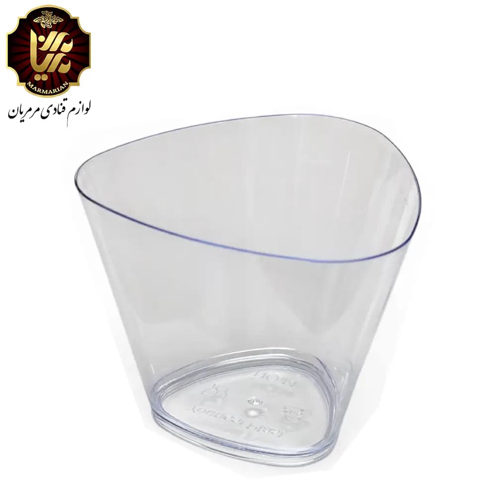 لیوان طلقی دسری ۳ گوش بسته ۱۰ عددی