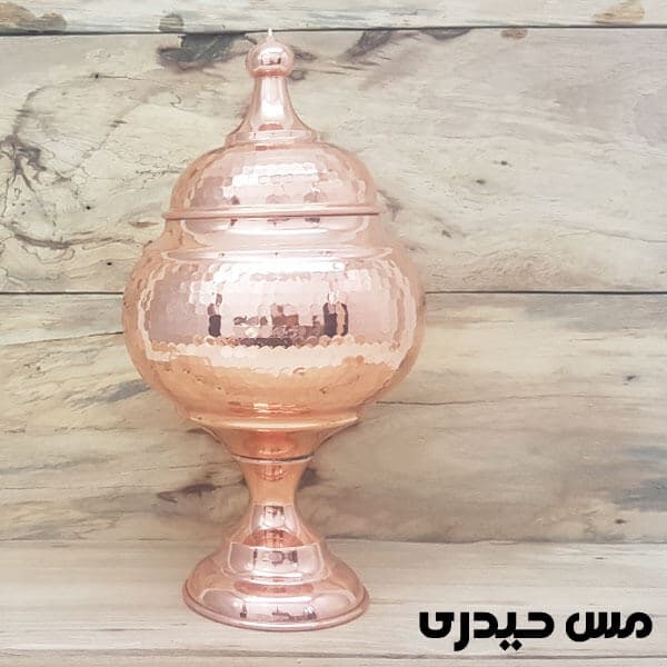 شکلات خوری مسی پایه دار مدل آرمان — تصویر ۲