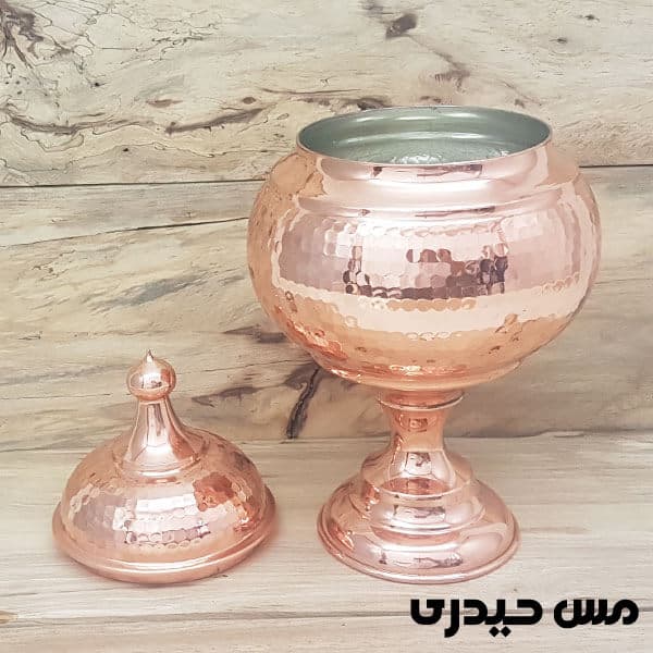 شکلات خوری مسی پایه دار مدل آرمان — تصویر ۳