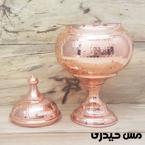 شکلات خوری مسی پایه دار مدل آرمان