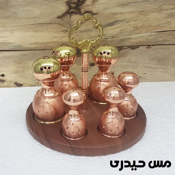 سرویس نمک پاش و سماق پاش مسی — تصویر ۲