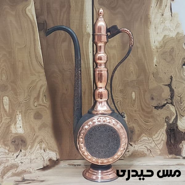 آفتابه لگن مسی طرح ساده سیاه قلم — تصویر ۳