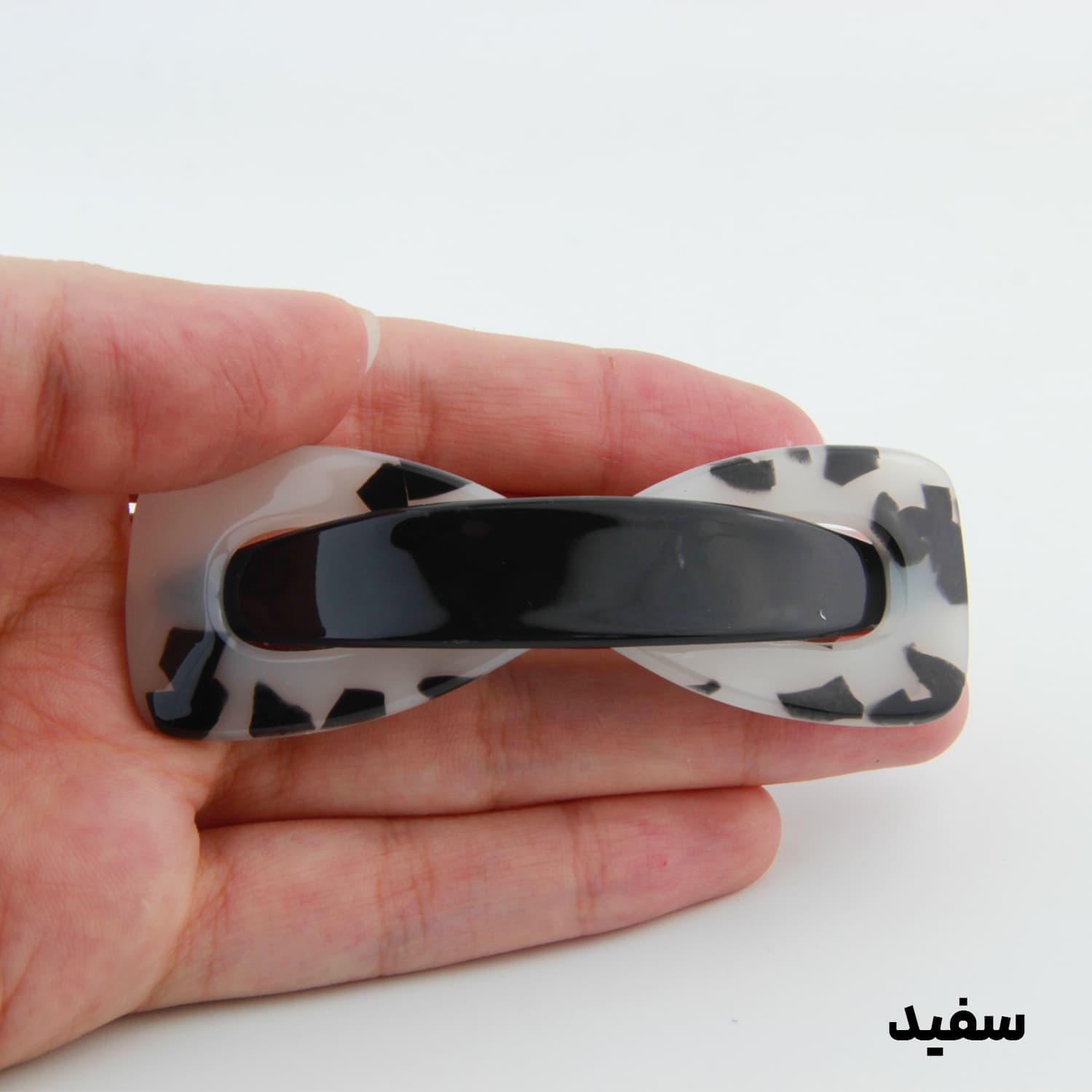 گیره مو دخترانه طرح پاپیون خال خالی — تصویر ۴